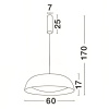 Černé kovové závěsné LED světlo Nova Luce Landon 60 cm