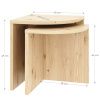 Set dvou hnědých dřevěných odkládacích stolků Karup Design Combine