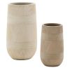 Set dvou béžových zahradních květináčů Kave Home Tival Ø 24/35 cm