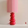 Červená keramická stolní lampa FONSO -fv-interier-25