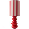 Červená keramická stolní lampa FONSO