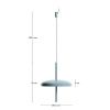 Modré kovové nabíjecí závěsné LED světlo Kave Home Porte Ø 16 cm