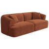 Terakotově oranžová manšestrová trojmístná pohovka Cosmopolitan Design Campi 220 cm
