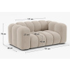 Zelená bouclé dvoumístná pohovka Micadoni Lupine 170 cm -fv-interier-25