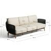 Dřevěná zahardní pohovka kave home Alipa s tmavě šedým výpletem 235 cm