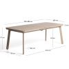 Béžový kovový zahradní rozkládací stůl kave home Izola 220/280 x 100 cm