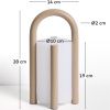 Béžová přenosná zahardní lampa kave home Leros 28 cm
