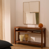 Hnědý dřevěný konzolový stolek Kave Home Norani 140 x 35 cm -fv-interier-25