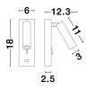 Bílé kovové nástěnné LED světlo Nova Luce Fuse