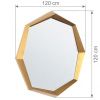 Zlaté kovové závěsné zrcadlo Bizzotto Gursky 120 x 120 cm