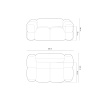 Terakotově oranžová čalouněná dvoumístná pohovka Cosmopolitan Design Loretto 180 cm