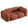 Terakotově oranžová čalouněná trojmístná pohovka Cosmopolitan Design Loretto 210 cm