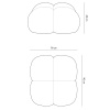Zelená sametová podnožka Cosmopolitan Design Loretto 90 x 90 cm