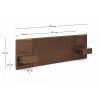 Ořechové čelo k posteli Kave Home Norlen 180 x 200 cm s nočními stolky
