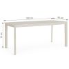Krémový zahradní stůl Bizzotto Alcora 180 x 90 cm s keramickou deskou