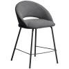 Šedá čalouněná barová židle Kave Home Bonali 65 cm