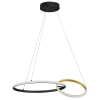 Černo-zlaté kovové závěsné LED světlo Nova Luce Imar 63 cm