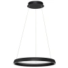 Černé kovové závěsné LED světlo Nova Luce Ovia 60 cm