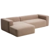Hnědá rohová pohovka Kave Home Blok 300 cm, levá