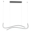 Černé kovové závěsné LED světlo Nova Luce Brio 104 cm