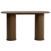 Tmavý dubový konzolový stolek Unique Furniture Nola 130 x 40 cm