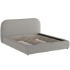 Světle šedá žinylková dvoulůžková postel MICADONI Murada II. 160 x 200 cm