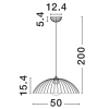 Šedé závěsné světlo Nova Luce Ammos 50 cm