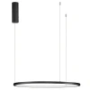 Černé kovové závěsné LED světlo Nova Luce Tarquin 60 cm