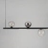Kouřově šedé skleněné závěsné LED světlo Nova Luce Celso 120 cm s černým zavěšením -fv-interier-25
