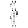 Tmavě šedé kovové závěsné LED světlo Nova Luce Marlow 8 cm