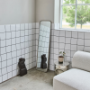 Stříbrné kovové závěsné zrcadlo Mirror 130 × 35 cm  -fv-interier-25