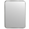 Stříbrné závěsné zrcadlo s kovovým rámem Mirror 80 × 60 cm