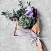 Fialovo-zelená umělá kytice Calm Purple 76 cm  -fv-interier-25