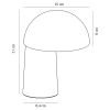 Béžová kovová nabíjecí stolní LED lampa Faye