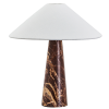 Hnědo-krémová mramorová stolní lampa Soffi 42 cm