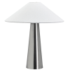 Stříbrná kovová stolní lampa Soffi 42 cm