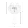 Bílá porcelánová stolní LED lampa No. 8071, 47 cm