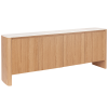 Dubová komoda Bizzotto Gavriel 209 x 42 cm s keramickou deskou