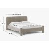 Černá sametová dvoulůžková postel MICADONI Vera 180 x 200 cm