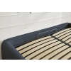 Tmavě modrá bouclé dvoulůžková postel Inera 180 x 200 cm s úložným prostorem -fv-interier-25