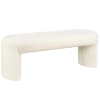 Bílá bouclé lavice Bizzotto Wilor 110 cm