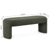 Zelená bouclé lavice Bizzotto Wilor 110 cm